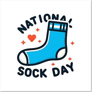 national sock day Posters and Art